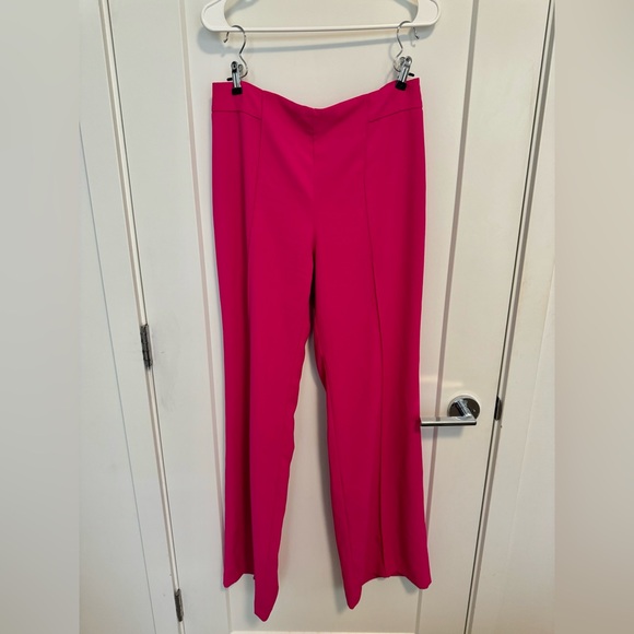 Zara Long Flowy Pant - Neon Fuschia - Size L - Picture 2 of 5